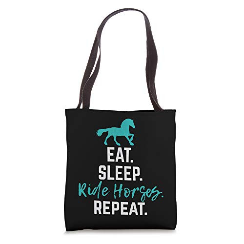 Horseback Riding Gift Eat Sleep Ride Horses Repeat Tote Bag Horseback Riding Gift Eat Sleep Ride Horses Repeat Tote Bag