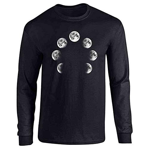 Moon Phases Lunar Cycle Astronomy La Luna Full Black L Full Long Sleeve Tee T-Shirt Moon Phases Lunar Cycle Astronomy La Luna Full Black L Full Long Sleeve Tee T-Shirt