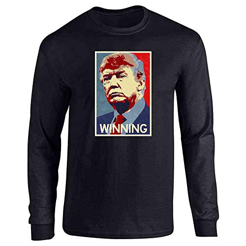 Donald Trump for President Winning Campaign Black L Full Long Sleeve Tee T-Shirt