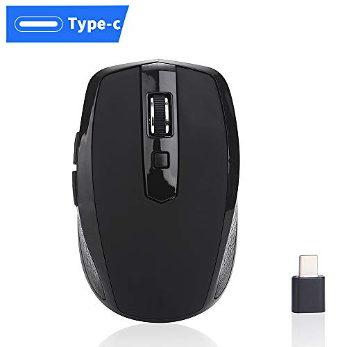 Type C Wireless Mouse, Attoe 2.4GHZ USB C Silent Ergonomic Wireless Mouse for MacBook 12", MacBook Pro 2016/2017, Chromebook and More USB C Devices