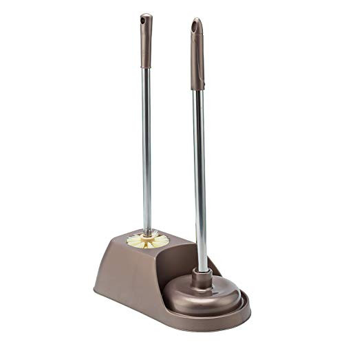 Toilet Plunger with Holder and Toilet Bowl Brush Combo for Bathroom Cleaning- toliet Toilet Bowl Brush and Holder- Toilet Scrubber Wand Brushes Sink Plunger Set -Brown-
 Toilet Plunger with Holder and Toilet Bowl Brush Combo for Bathroom Cleaning- toliet Toilet Bowl Brush and Holder- Toilet Scrubber Wand Brushes Sink Plunger Set -Brown-