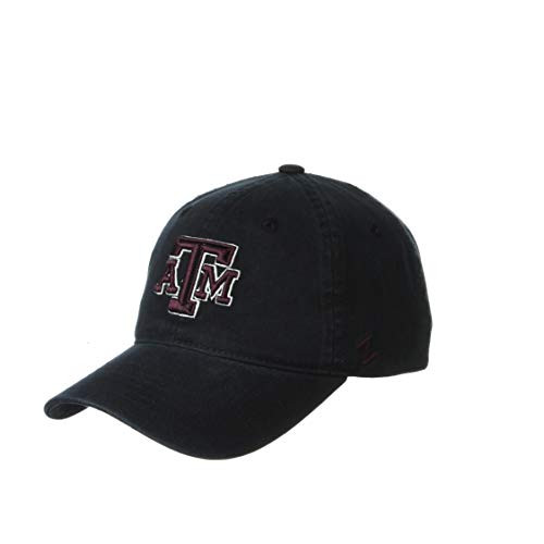 Zephyr NCAA Texas A and M Aggies Mens Adjustable Scholarship Hat Black- Texas A and M Aggies Black- Adjustable
