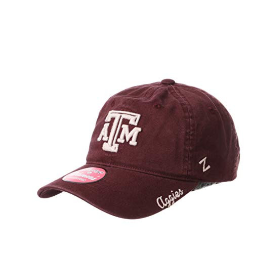 Zephyr NCAA Texas A and M Aggies Womens Adjustable Scholarship Hat Icon Team Color- Texas A and M Aggies Maroon- Adjustable
