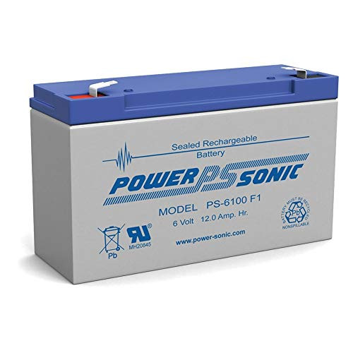 Powersonic PS-6100 6V 12AH DEEP-CYCLE RECHARGEABLE SLA ENERGY STORAGE BATTERY