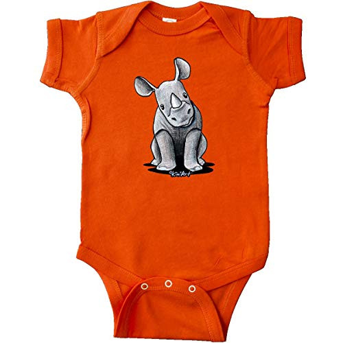inktastic Curious Rhinos Infant Creeper Newborn Orange - KiniArt