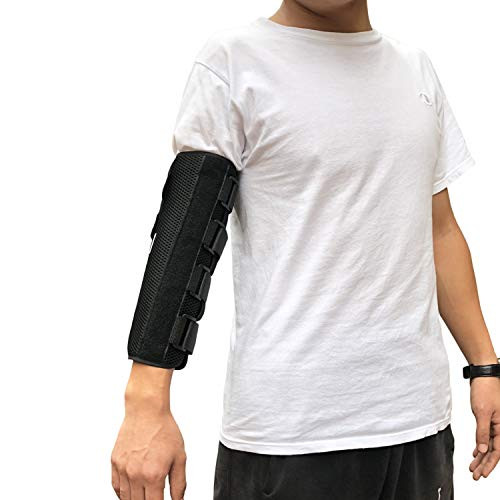 Elbow Brace Splint Immobilizer Stabilizer for Ulnar Nerve Entrapment  and  Cubital Tunnel Syndrome- Adjustable Elbow Nighttime Support- Keep Arm Straight for Sleeping -L/XL-