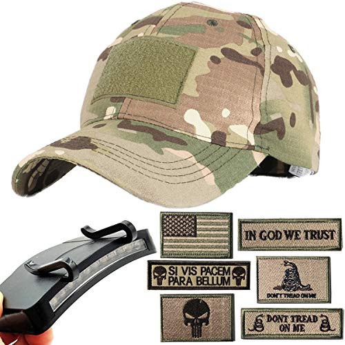 Hng Kiang Hu Tactical Hat Military Patches Adjustable Operator Flag Hats Cap Army Hats for Men Baseball Cap -LED-Patch-Multicam-