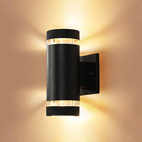 Outdoor Porch Light Fixture Tewei Wall Mount Led Lights Exterior Light Fixture 7w Gu10 Bulb with Aluminum Black Lamp Shade Outside Lights for House-Wall Sconce for Porch-Front Door Cylinder Outdoor Porch Light Fixture Tewei Wall Mount Led Lights Exterior Light Fixture 7w Gu10 Bulb with Aluminum Black Lamp Shade Outside Lights for House-Wall Sconce for Porch-Front Door Cylinder