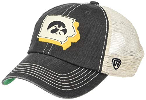 Top of the World Iowa Hawkeyes Men's Adjustable Off Road Mesh State Icon hat- Adjustable