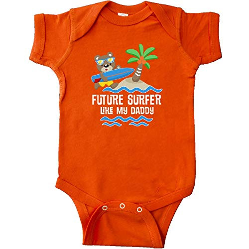 inktastic Surfing Future Surfer Like Daddy Infant Creeper 18 Months Orange
