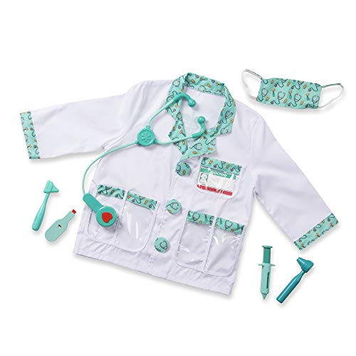 Melissa  and  Doug Doctor Role Play Costume Dress-Up Set -7 pcs- Frustration-Free Packaging