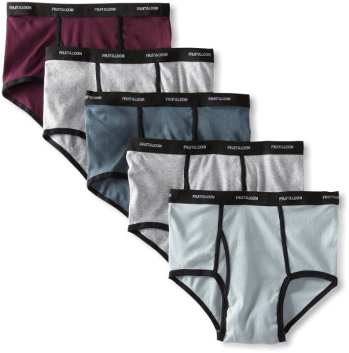 Fruit of the Loom Men's Ringer Fashion Brief - Colors May Vary- Assorted- X-Large-Pack of 5-