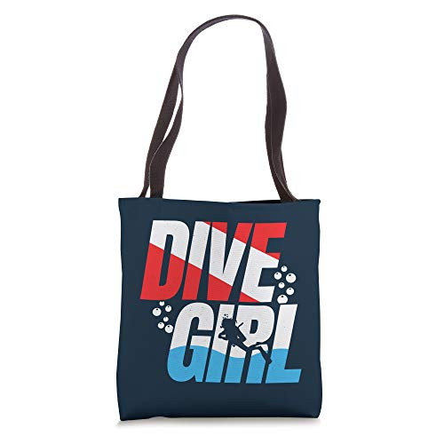 Scuba Diving - Woman Scuba Diver - Dive Girl Tote Bag