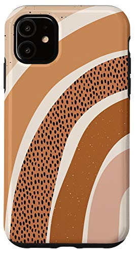 iPhone 11 Earth Tone Boho Rainbow Arches With Polka Dot Patterns Case