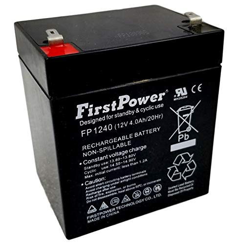 FirstPower FP1240 12V 4AH Replaces UltraTech SLA Alarm Battery UT1240 ISO9002