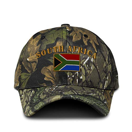 Speedy Pros Camo Baseball Cap South Africa Flag A Embroidery Cotton Hunting Dad Hats for Men  and  Women Strap Closure Forest Tree Green