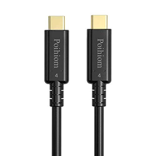 Poihiom USB4/Thunderbolt 4 Cable 40Gbps 8K Video and 100W Charging Full-Featured USB C Cable Compatible with Thunderbolt 3 for MacBook-External SSD-eGpu-Type C Docking Station -2.6-