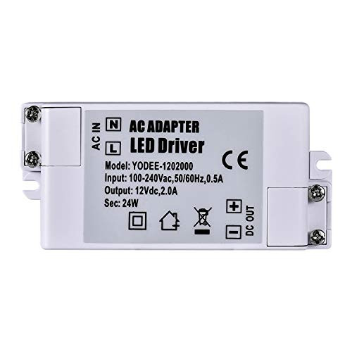 LED Driver AC 100-240V to DC 12V Transformer Power Supply 24W 12V DC 2A for LED Strip Light G4 MR11 MR16 Light Bulbs