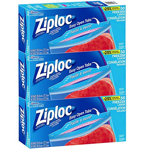 Ziploc Freezer Bags- Gallon- 3 Pack- 50 ct