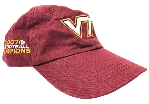 NCAA by Signatures Maroon Virginia Tech Hokies 2007 Acc Champions Adjustable Buckle Strap Cap
