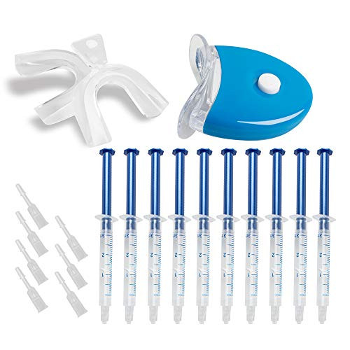 Fencia Teeth Whitening Kit with LED Light- Teeth Whitener Professional Teeth Whitening Set Dental Bleaching System Tooth Whitening Gel- Teeth Bleaching Kit to Removes Teeth Stain with Mouth Tray