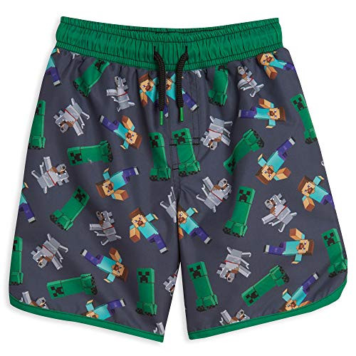 Minecraft Steve Zombie Big Boys Swim Trunks Bathing Suit Green 8
