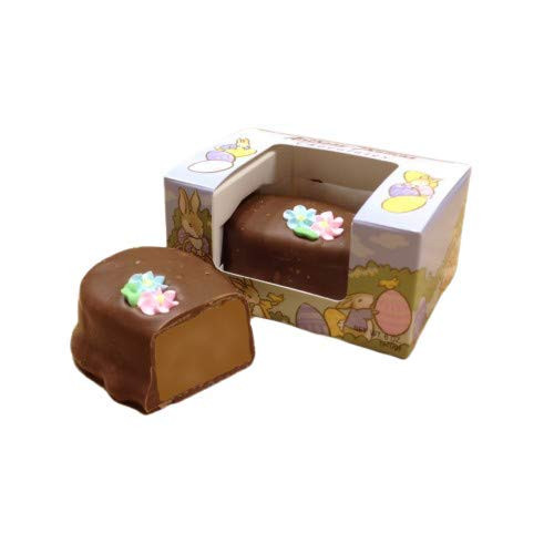 Anthony Thomas- Peanut Butter Filled- Solid Chocolate Easter Egg- Large Gourmet Egg- Colorful Window Boxed Egg- Easter Gift Box- 6 oz -Peanut Butter-