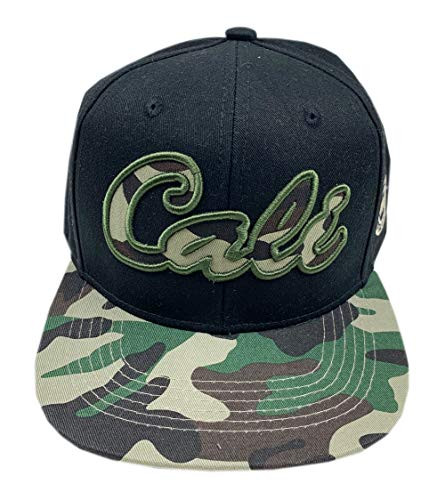 aesthetinc California Republic Cali Bear Cap Hat Flat Bill Snapback with Floral Flower Print -camo-