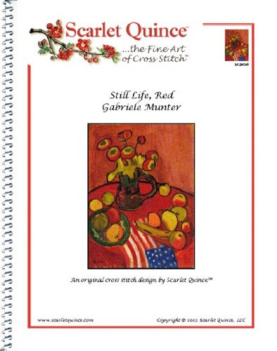Scarlet Quince MUN006 Still Life- Red by Gabriele Munter Counted Cross Stitch Chart- Regular Size Symbols