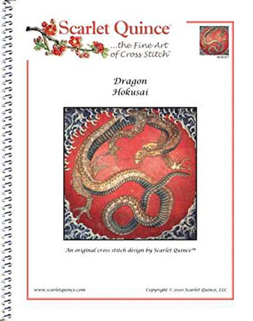 Scarlet Quince HOK007 Dragon by Hokusai Counted Cross Stitch Chart- Regular Size Symbols
