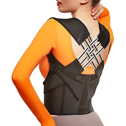 Posture Corrector For Women- Caretras Back Brace  and  Shoulder Brace With Lumbar Support- Adjustable Breathable Back Support For Improving Posture  and  Back Pain Relief  -XXL 39''-43''-