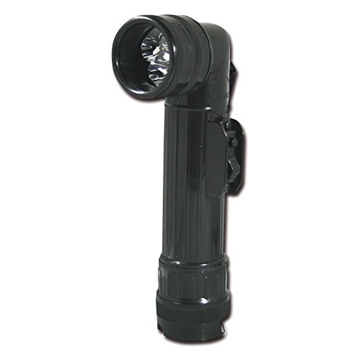 Mil-Tec Large LED Anglehead Flashlight (Black)