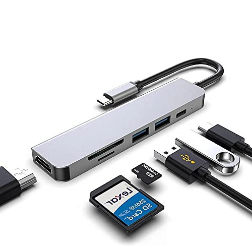 6 in 1 USB C Hub Multiport Adapter Hdmi USB Type C Adapter USB 3.0 Hub Type C Hub USB Multiport Adapter -6 in 1-