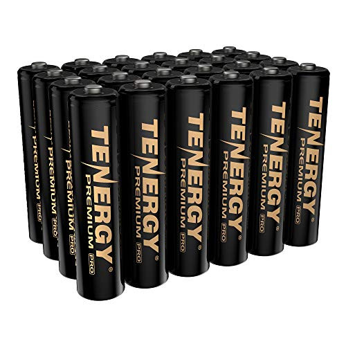 Tenergy Premium PRO Rechargeable AAA Batteries- High Capacity 1100mAh NiMH AAA Battery- 24 Pack Rechargeable Batteries