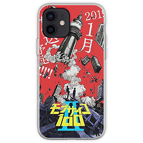 Mob Psycho 100 Phone Case Compatible with iPhone XR 11 Pro Max SE 2020/7/8 12/12 Pro Max iPhone 11 Xs 7/8 Plus 6 6S Plus