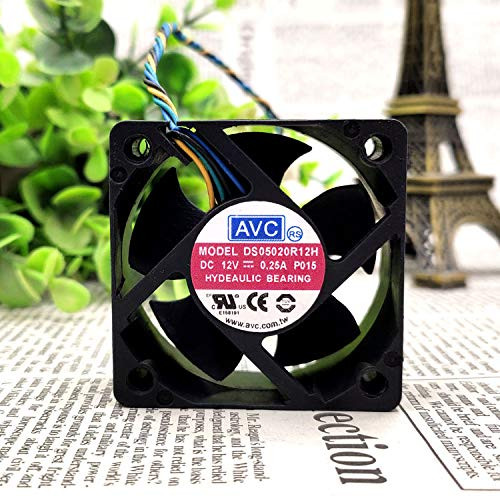 for AVC 5CM 5020 DS05020R12H 12V 0.25A 4-Wire PWM Speed Mute Fan -4-Wire PWM Speed-