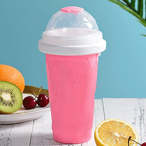YQJY Slushie Maker Cup- TIK TOK Magic Quick Frozen Smoothies Cup Cooling Cup Double Layer Squeeze Cup Slushy Maker- Homemade Milk Shake Ice Cream Maker DIY it for Children and Family-Pink YQJY Slushie Maker Cup- TIK TOK Magic Quick Frozen Smoothies Cup Cooling Cup Double Layer Squeeze Cup Slushy Maker- Homemade Milk Shake Ice Cream Maker DIY it for Children and Family-Pink