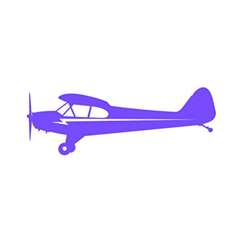 RDW Side View Piper J3 Cub Airplane Sticker - Decal - Die Cut - Plane - Purple 24.00inch x 8.61inch