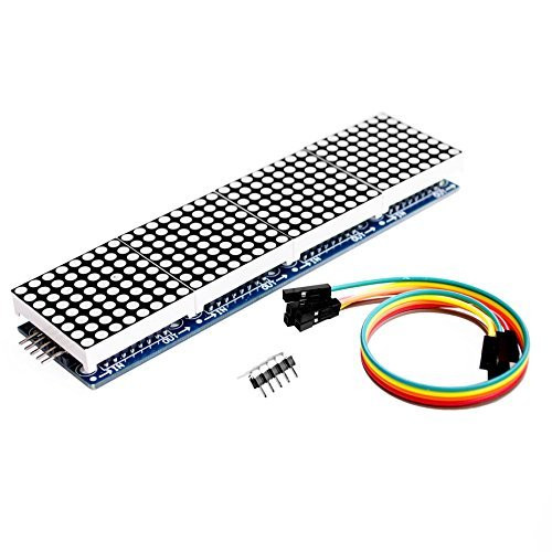 Wangdd22 MAX7219 Dot Matrix Module For Arduino Microcontroller 4 In 1 Display with 5pin Line (Blue)