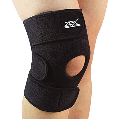 ZSX Compression Knee Brace Support Protector Adjustable- Pain Relief- Injury Recovery with Arthritis- Meniscus Tear- ACL- MCL Premium Patella Stabilizers Non Slip Comfort Breathable Neoprene -Medium-