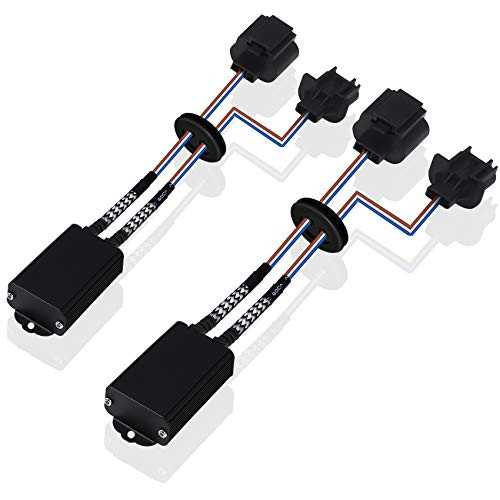 Fahren H13/9008 LED CANbus Decoder Anti-flicker Harness Error Code Canceller Capacitor