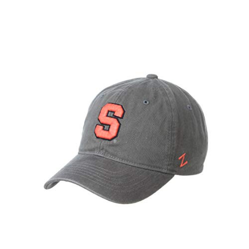 Zephyr NCAA Syracuse Orange Mens Adjustable Scholarship Hat Charcoal- Syracuse Orange Charcoal- Adjustable