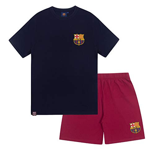 FC Barcelona Official Football Gift Mens Loungewear Short Pajamas XL Blue FC Barcelona Official Football Gift Mens Loungewear Short Pajamas XL Blue