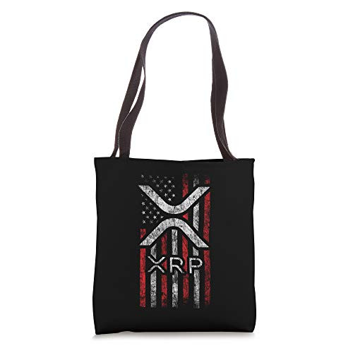 Crypto Currency - XRP Cryptocurrency - American Flag - XRP Tote Bag