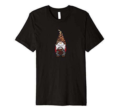 Easter Gnome with Leopard Print Hat and Easter Eggs Basket Premium T-Shirt