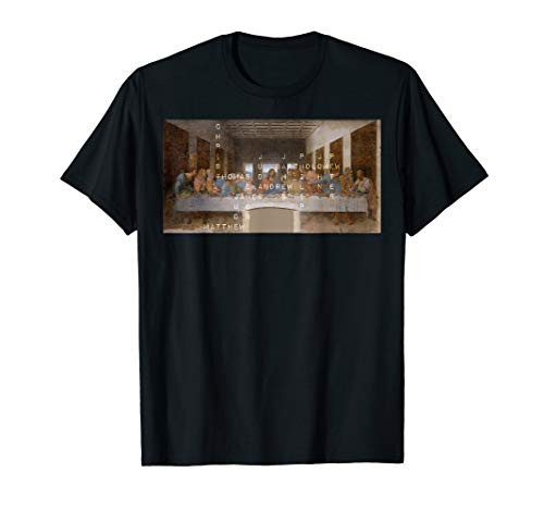 The Lord Jesus Christ with 12 Apostles on The Last Supper T-Shirt