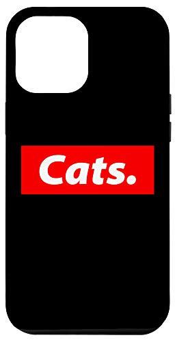 iPhone 12 Pro Max Cats - Red Box Logo Gift For Cat Lovers Case