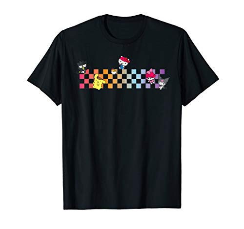 Hello Sanrio Characters Checkerboard Tee Shirt