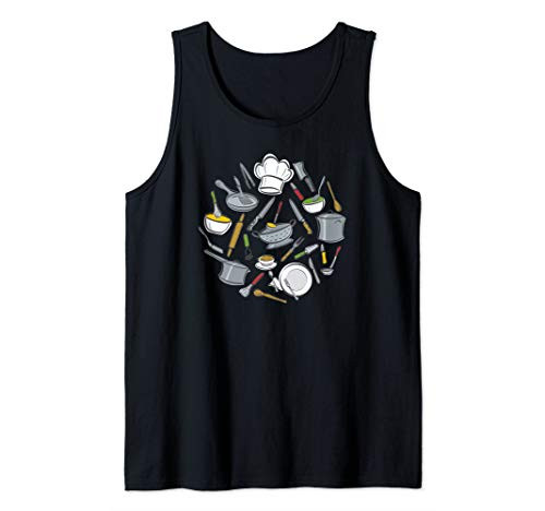 Chef's Hat Culinary Chef Kitchen Tools and Equipment Design Tank Top