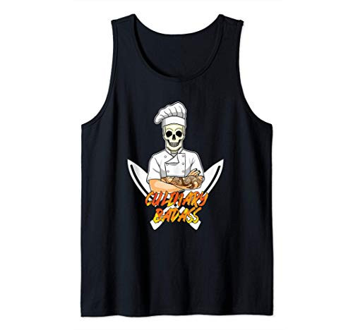 Culinary Badass Skull Chef Cool Cook Kitchen Restaurant Tank Top